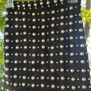 Missguided Black Mini Skirt with Silver Studs